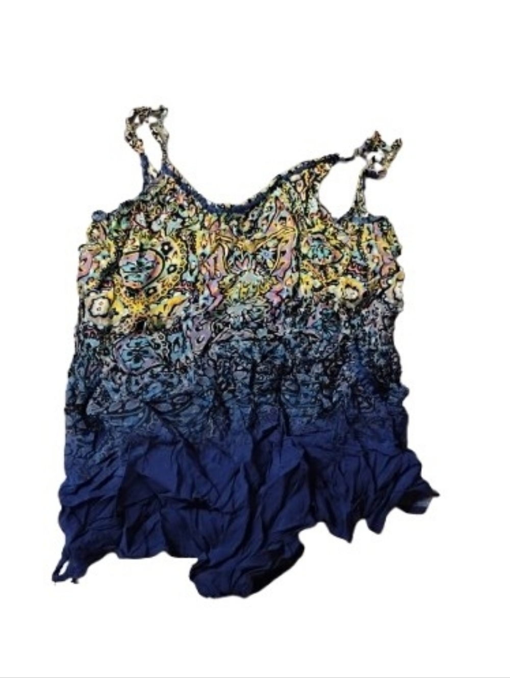 Victoria's Secret Boho Print Ombre Dip Dye Romper Sz M